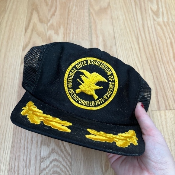 National Rifle Association of America Incorporated 1871 Cap Black and Yellow - Picture 2 of 7